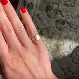 14k Gold Signet Pinky Ring